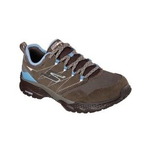 Skechers womans leather brown and blue go walk Outdoors sneakers Shoes sz 8.5